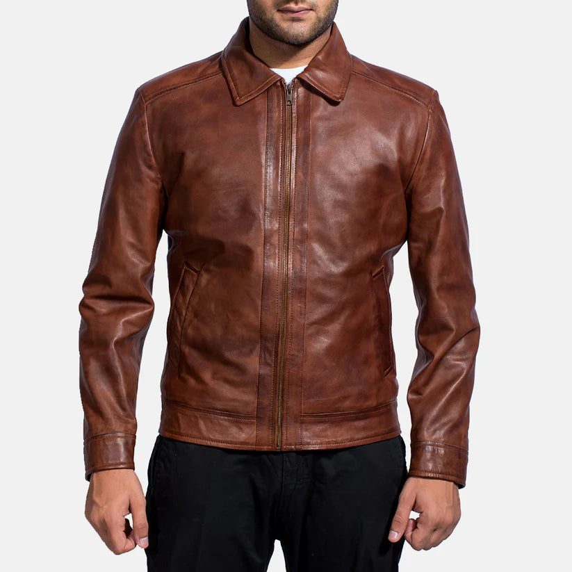 Brown Real leather jacket Leather Jacket Leather Scoutt