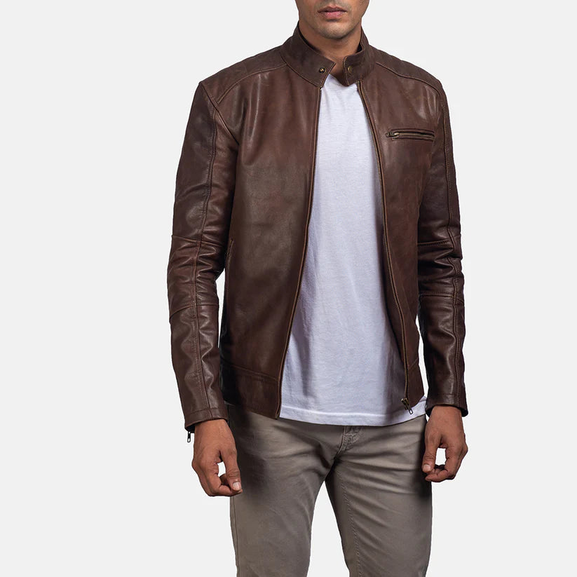 Brown Real leather jacket Leather Jacket Leather Scoutt 