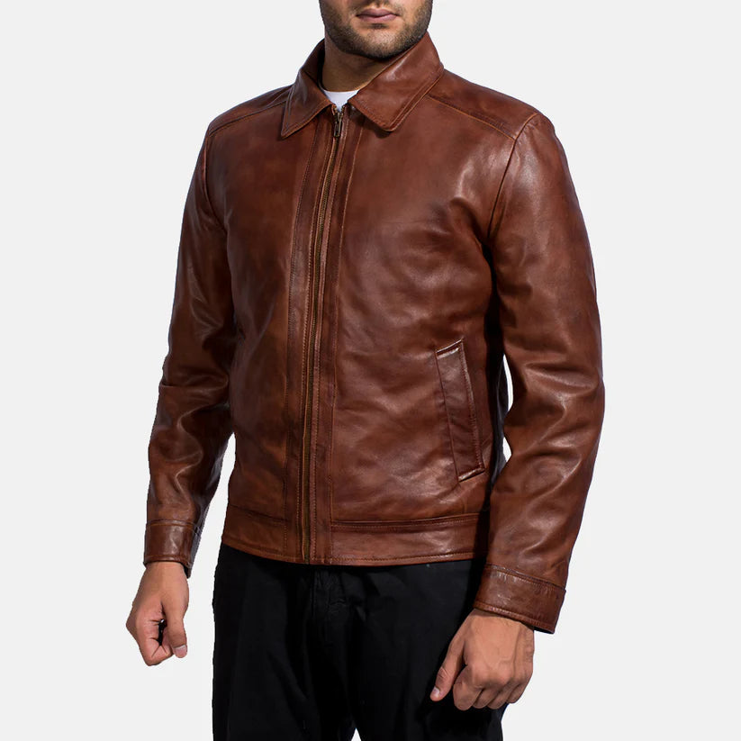 Brown Real leather jacket Leather Jacket Leather Scoutt