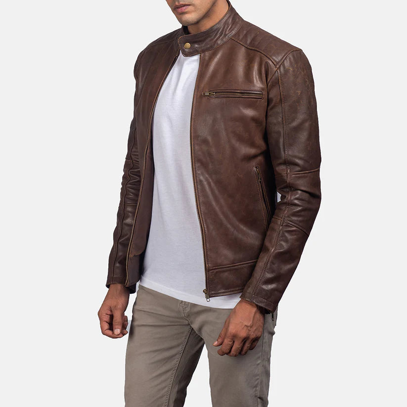 Brown Real leather jacket Leather Jacket Leather Scoutt 