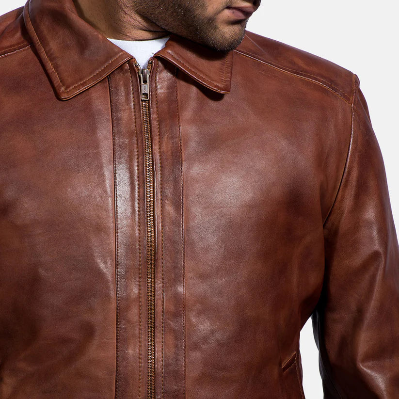 Brown Real leather jacket Leather Jacket Leather Scoutt