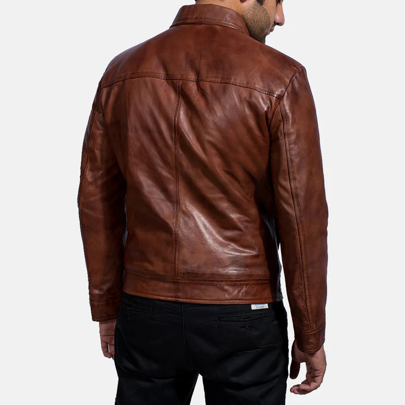 Brown Real leather jacket Leather Jacket Leather Scoutt