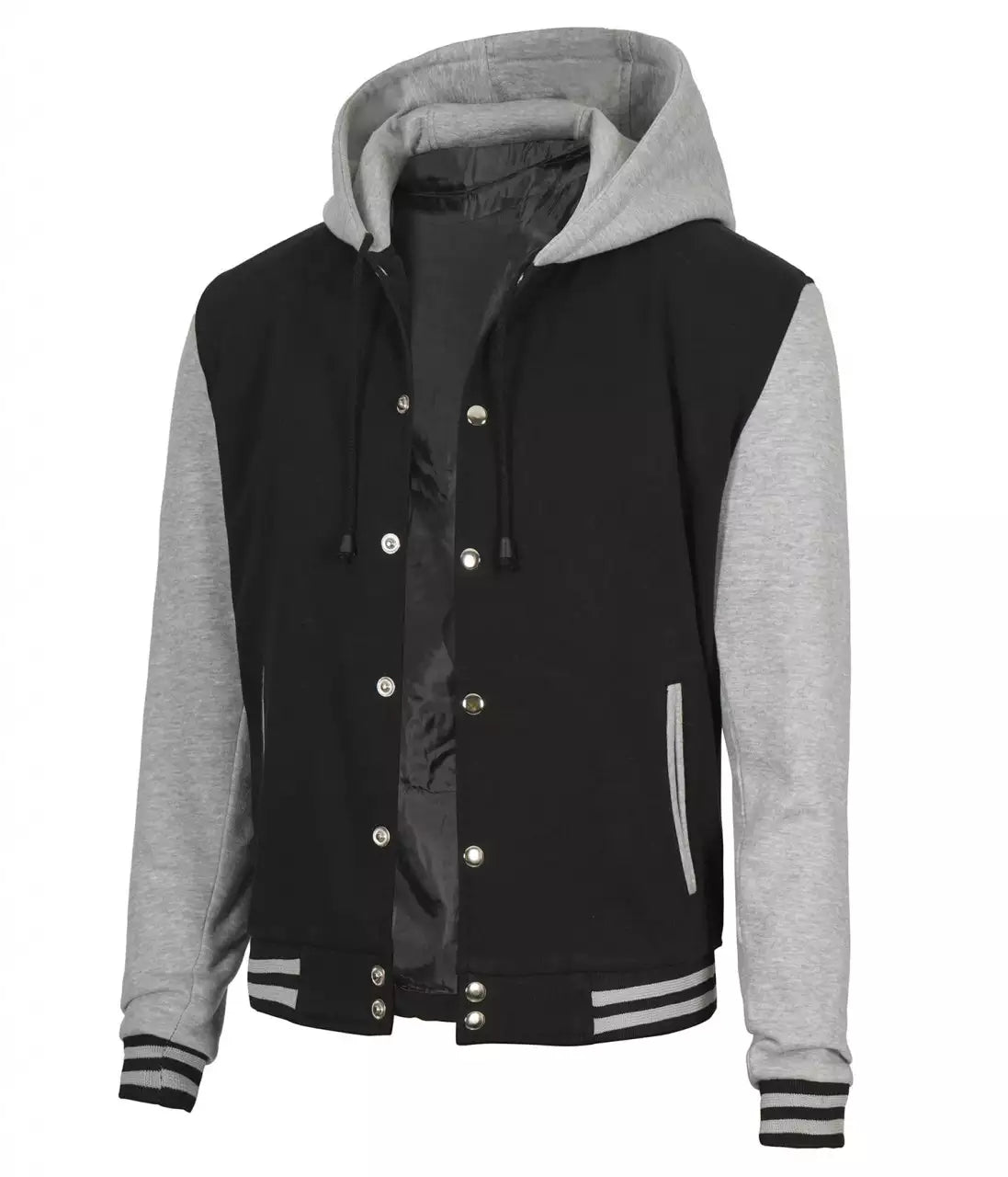 Salerno Men's Varsity Jacket with Hood - Highschool Jacket LSM-0065