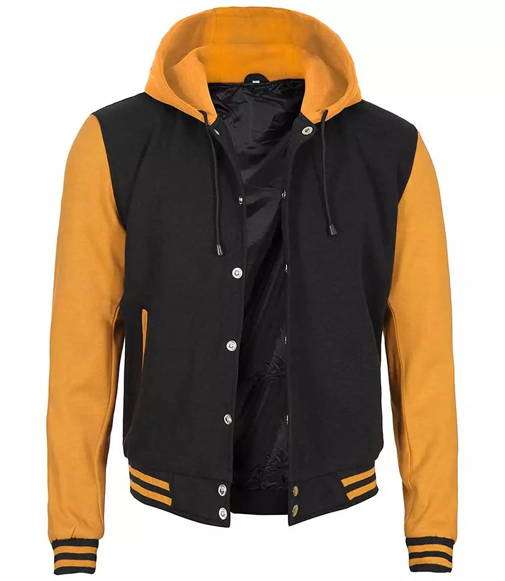 Salerno Men's Varsity Jacket with Hood - Highschool Jacket LSM-0065