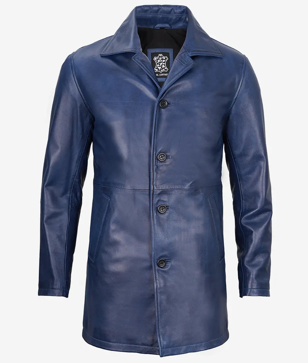 Men's Real Leather Car Coat LSM-0078