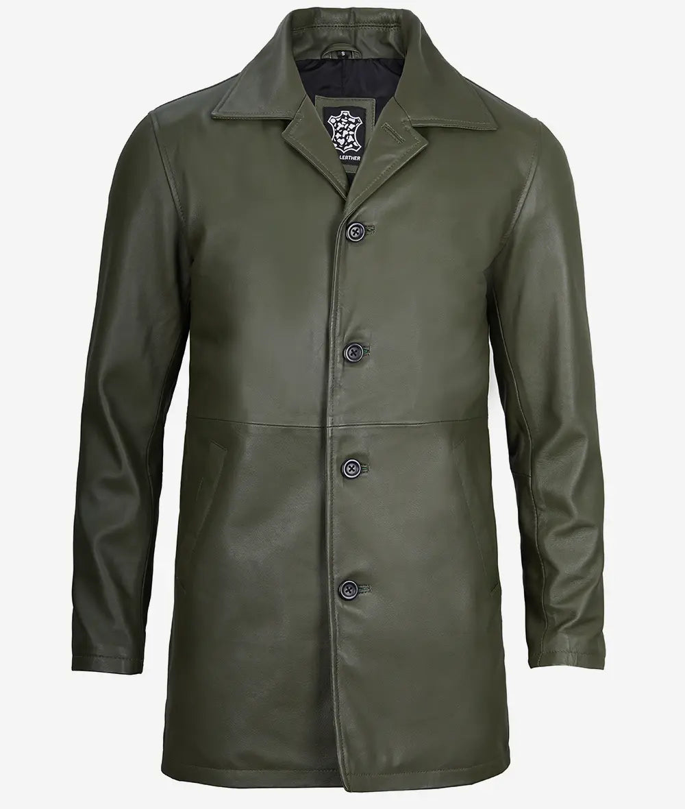 Men's Real Leather Car Coat LSM-0078