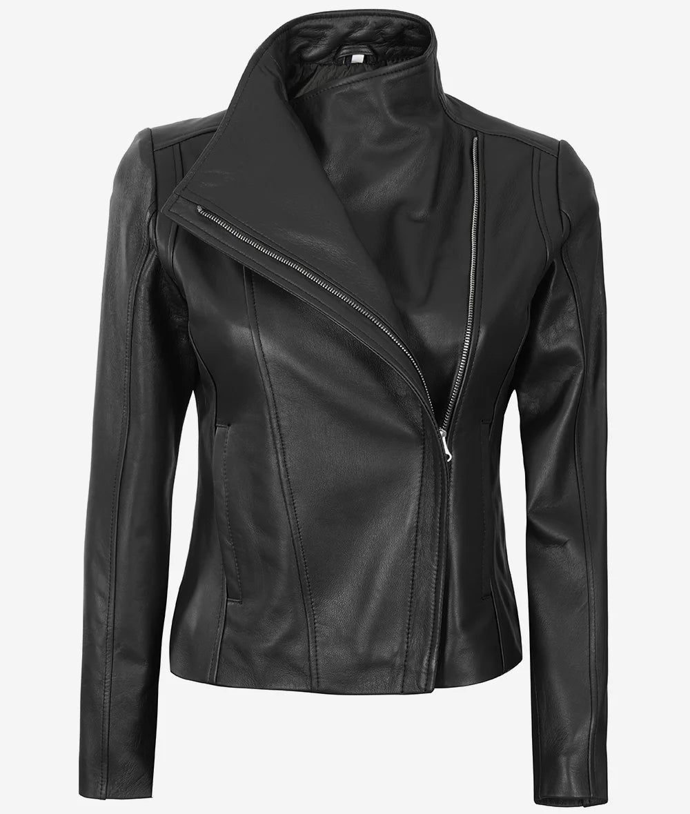 Arezoo Women's Black Real Leather Jacket LSW-0044